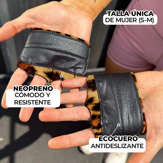 Guantes Pesas GRAB Leopard Mujer
