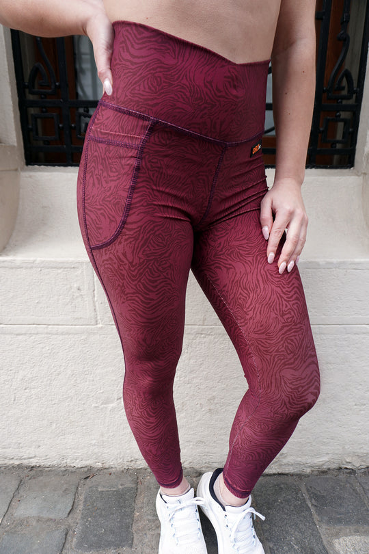 Leggins Wavy Wine