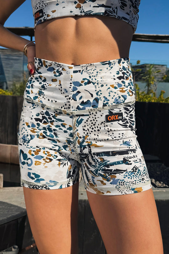 Shorts Sunset Print Santorini Sunset